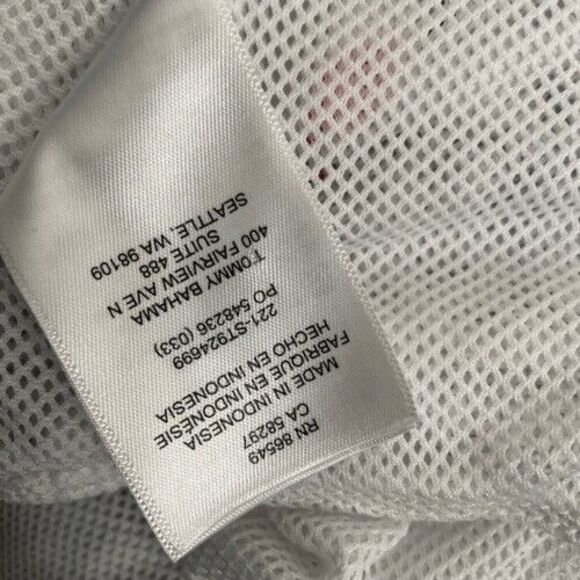 Tommy Bahama Lined Swim Trunks Men Size XL White/Green Baja Mauna Loa Palms - Picture 4 of 11